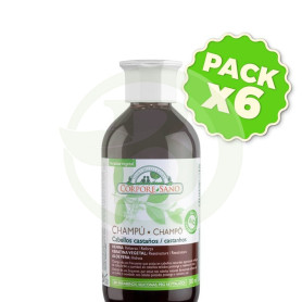 Pack 6x Champú Henna Cabello Castaño 300Ml. Corpore Sano