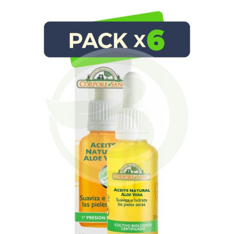 Pack 6x Aceite Natural De Aloe Vera 30Ml. Corpore Sano