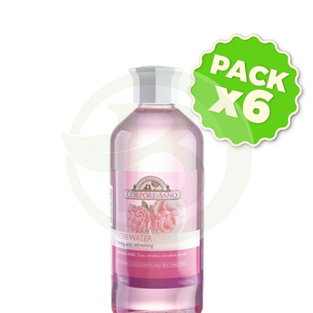 Pack 6x Tónico Agua De Rosas 200Ml. Corpore Sano