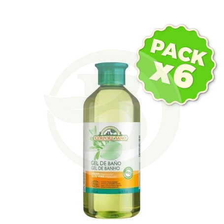 Pack 6x Gel De Baño Argán Ecocert 500Ml. Corpore Sano