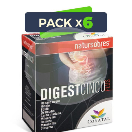 Pack 6x Digestcinco Plus 14 Sobres Conatal