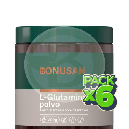 Pack 6x L-Glutamina 200Gr. Bonusan