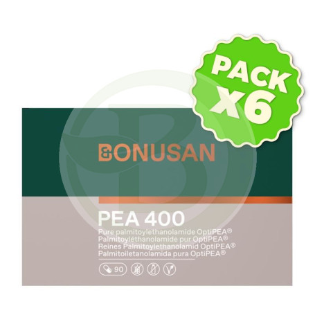 Pack 6x PEA 400Mg. 90 Cápsulas Vegetales Bonusan