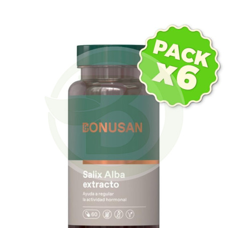 Pack 6x Salix Alba 60 Cápsulas Bonusan