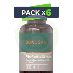 Pack 6x Riboflavina Plus 120 Cápsulas Bonusan