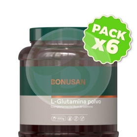 Pack 6x L-Glutamina en Polvo 500G Bonusan