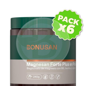 Pack 6x Magnesan Forte Plus en Polvo 240G Bonusan