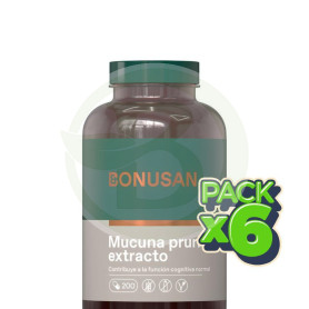 Pack 6x Mucuna Pruriens Extracto 200 Cápsulas Bonusan