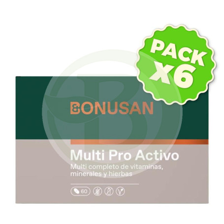 Pack 6x Multi Pro Activo 60 Comprimidos Bonusan