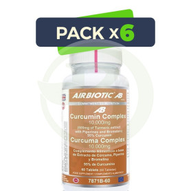 Pack 6x Cúrcuma Complex 60 Comprimidos Airbiotic