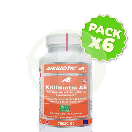 Pack 6x Krillbiotic AB 590Mg. 90 Cápsulas Airbiotic