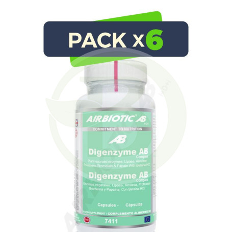 Pack 6x Digenzyme Ab Complex 60 Cápsulas Airbiotic
