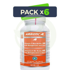 Pack 6x Vit C No Acida Ab 120 Cápsulas Airbiotic