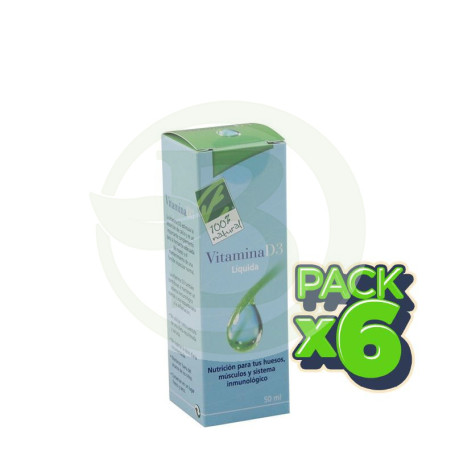 Pack 6x Vitamina D3 50Ml. 100% Natural