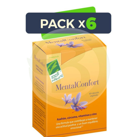 Pack 6x Mentalconfort 60 Cápsulas 100% Natural