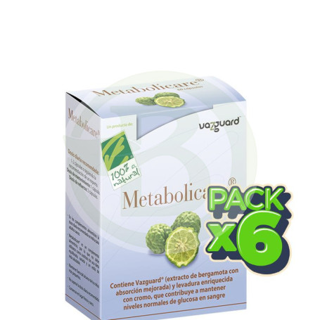 Pack 6x Metabolicare 60 Cápsulas 100% Natural