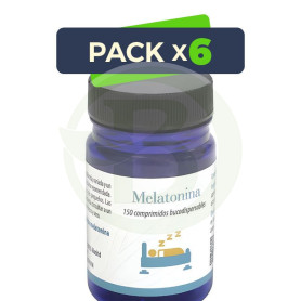 Pack 6x Melatonina 150 Comprimidos 100% Natural
