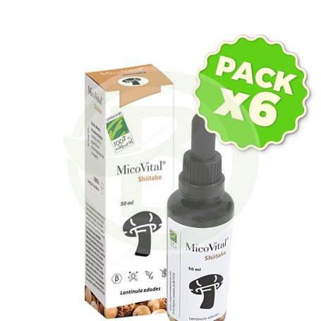 Pack 6x Micovital Shitake 50 Ml 100% Natural