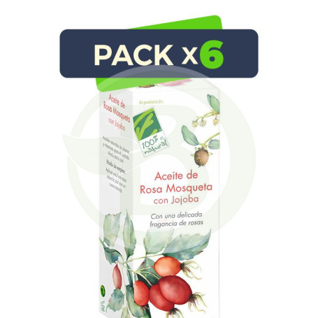 Pack 6x Aceite De Rosa Mosqueta con Jojoba 100 Ml 100% Natural