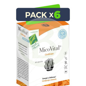 Pack 6x Micovital Cordiceps 60 Capsulas 100% Natural