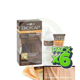 Pack 6x Tinte Nutricolor 10 Rubio Extra Claro 140Ml. Biokap