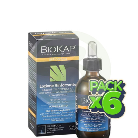 Pack 6x Locion Reforzante Anticaida 50Ml Biokap