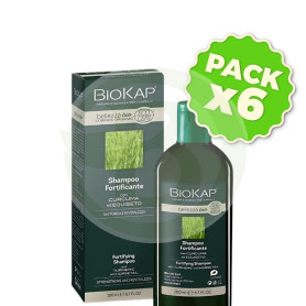 Pack 6x Champu Bio Fortifying (Fortificante) Cosmos Ecocert 200Ml Biokap