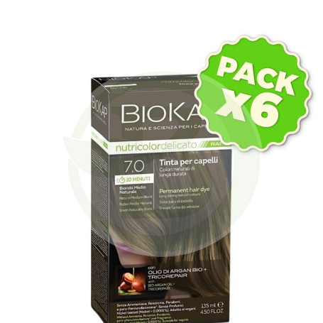 Pack 6x Rapid Delicato 7.00 Rubio Medio Natural 135Ml Biokap