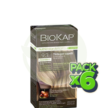 Pack 6x Rapid Delicato 9.3 Rubio Muy Claro Dorado 135Ml Biokap