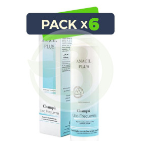 Pack 6x Champu Uso Frecuente 200 Ml Anacil Plus