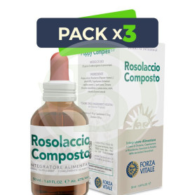 Pack 3x Rosolaccio Composto﻿ 50Ml. Forza Vitale