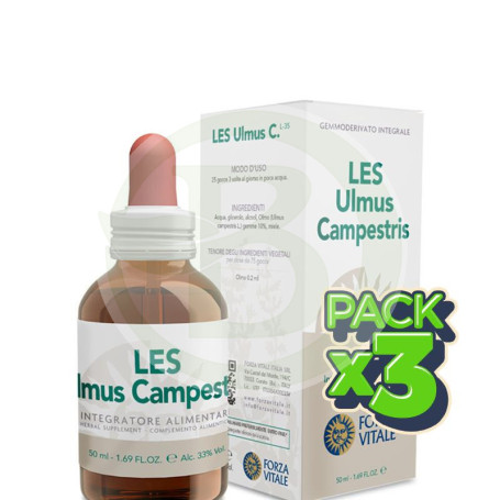 Pack 3x Les Ulmus Campestris (Olmo) 50Ml. Forza Vitale