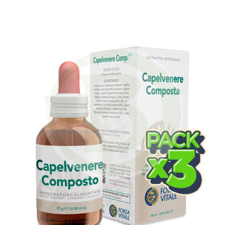 Pack 3x Capelvenere Composto 50Ml Forza Vitale