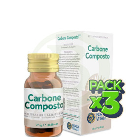 Pack 3x Carbone Composto 60 Comprimidos Forza Vitale