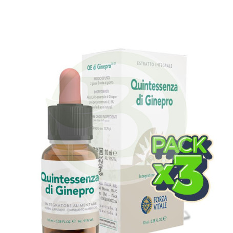 Pack 3x Quintaesencia de GIinepro 10Ml. Forza Vitale