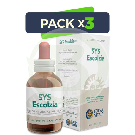 Pack 3x SYS Escolzia 50Ml. Forza Vitale