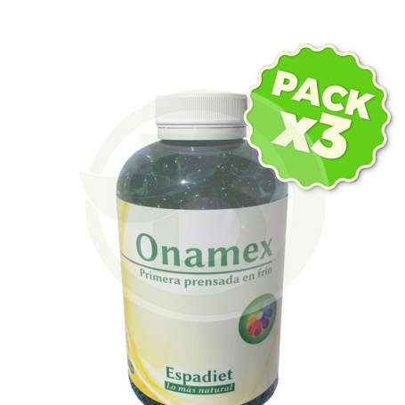 Pack 3x Onamex+ 50 Perlas S/C 450 Cápsulas Espadiet