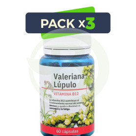 Pack 3x Valeriana, Lúpulo y B12 60 Cápsulas Espadiet