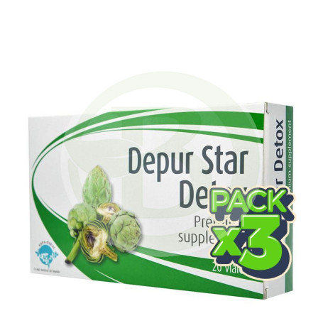 Pack 3x Depur Star Detox 20 Viales Espadiet