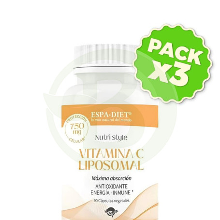 Pack 3x Vitamina C Liposomal 90 Cápsulas Espadiet