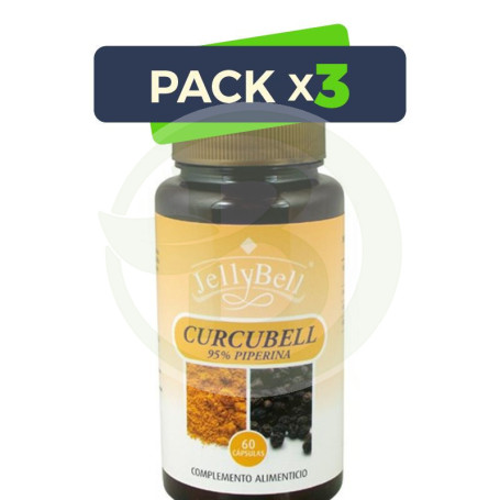Pack 3x Curcubell 60 Cápsulas Jellybell
