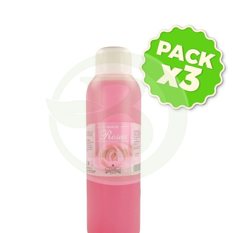 Pack 3x Agua De Rosas 1Lt. Jellybell