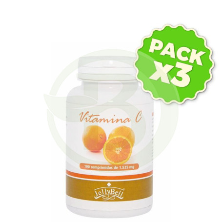 Pack 3x Vitamina C 100 Comprimidos Jellybell