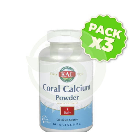 Pack 3x Coral Calcium 225Gr. Kal