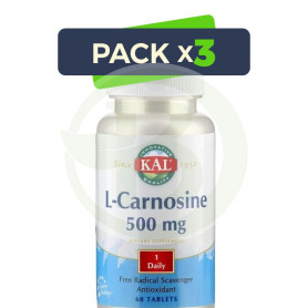 Pack 3x L-Carnosine 500Mg. 30 Comprimidos Kal