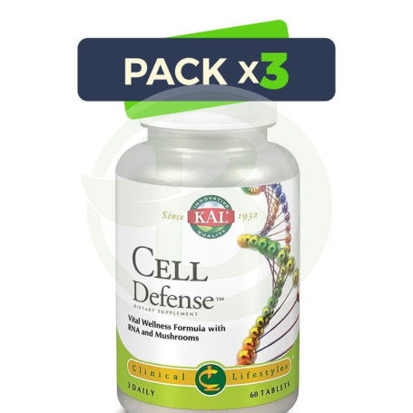 Pack 3x Cell Defense 60 Comprimidos Kal