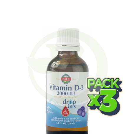 Pack 3x Vitamina D3 53Ml. Kal