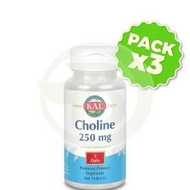 Pack 3x Choline 100 Comprimidos Kal