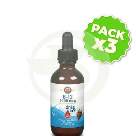 Pack 3x Vegetarian B12 1.000Mg. 53Ml. Kal