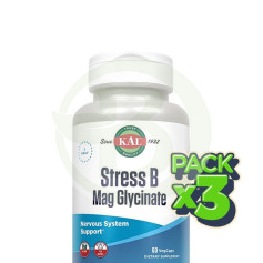 Pack 3x Stress B Mag Glycinate 60 Cápsulas Vegetales Kal